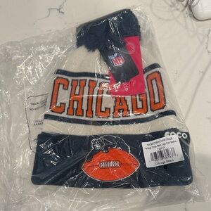 New Era Chicago Bears Navy and White Beanie